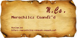 Merschilcz Csanád névjegykártya